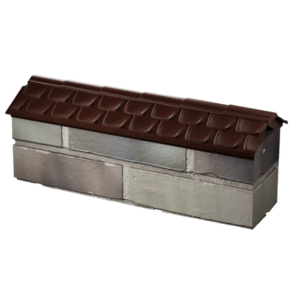 Парапет Zking Эльбрус Коричневый с посадкой на 0.5 кирпича (130мм) в Чайковском фото