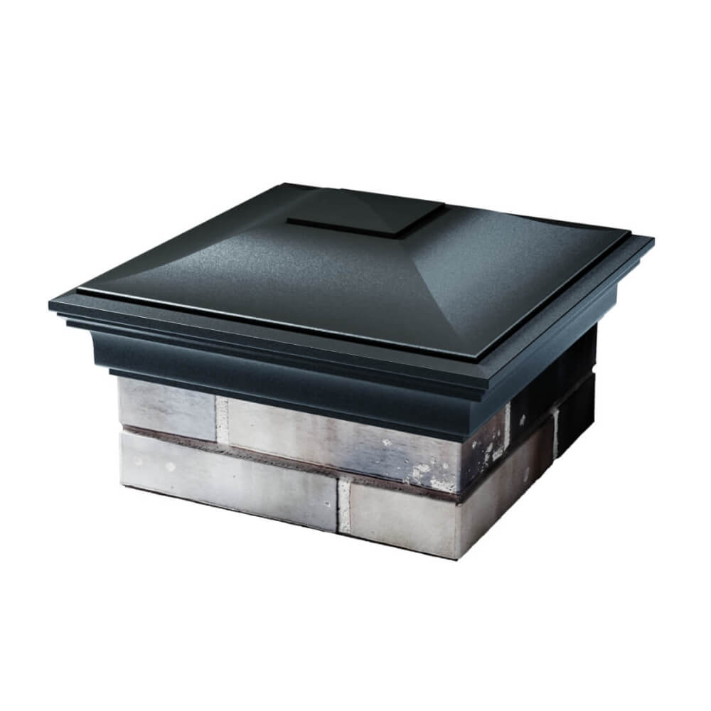 Колпак Zking Монблан Черный на столб 1.5х1.5 еврокирпича 0.7НФ (355х355мм) в Чайковском фото