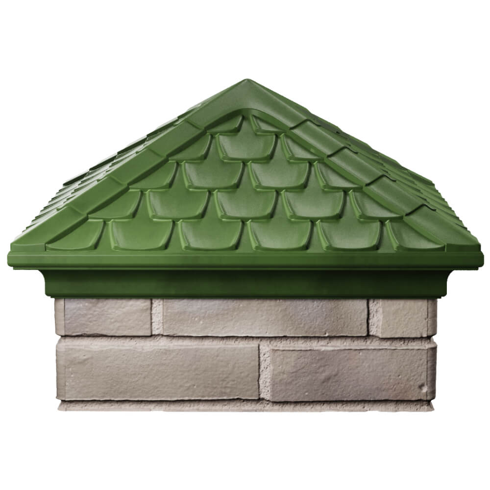 Колпак Zking Эльбрус Зеленый на столб 1.5х1.5 кирпича (385х385мм) Чайковский фото