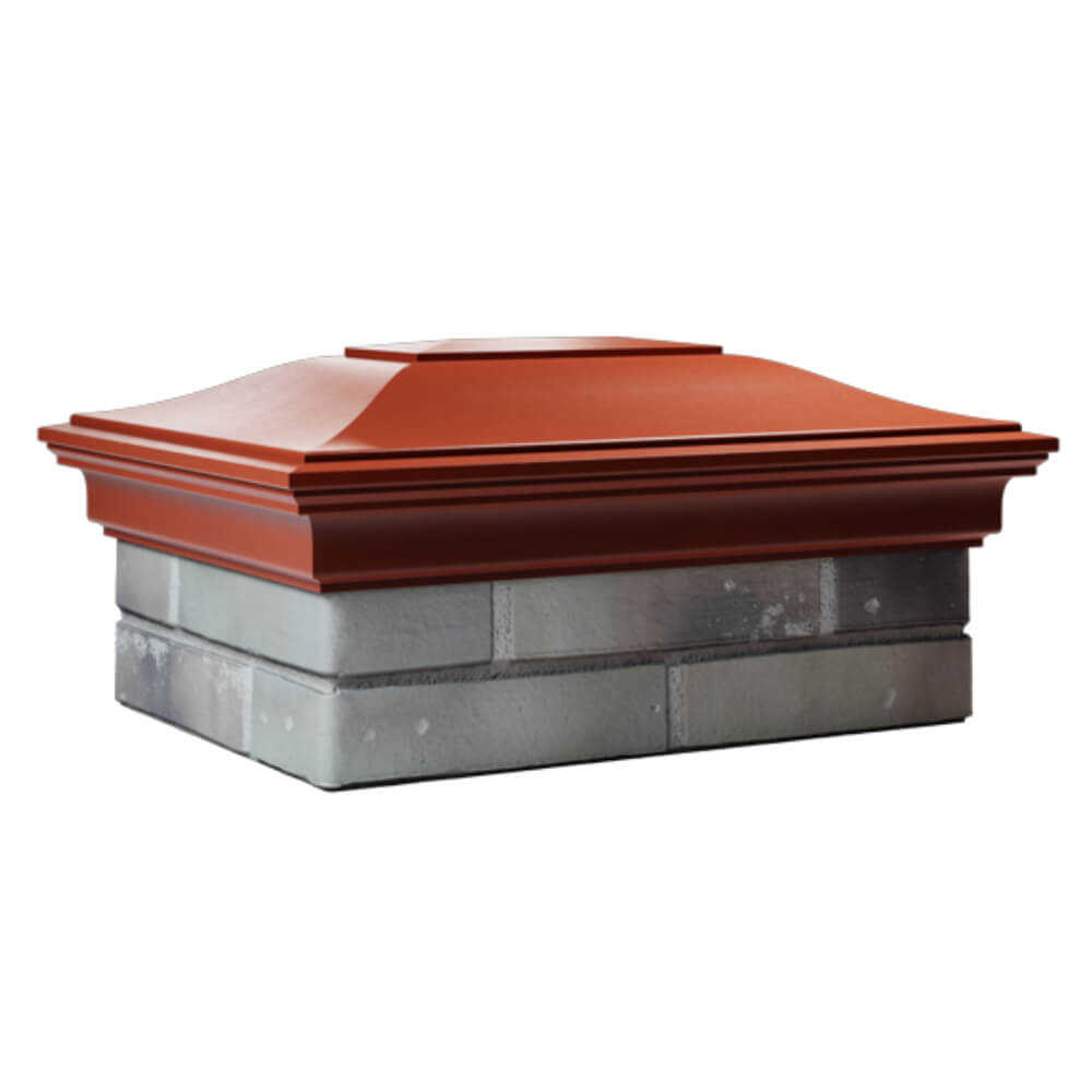 Колпак Zking Монблан Красный на столб 2х1.5 кирпича (515х385мм) в Чайковском фото