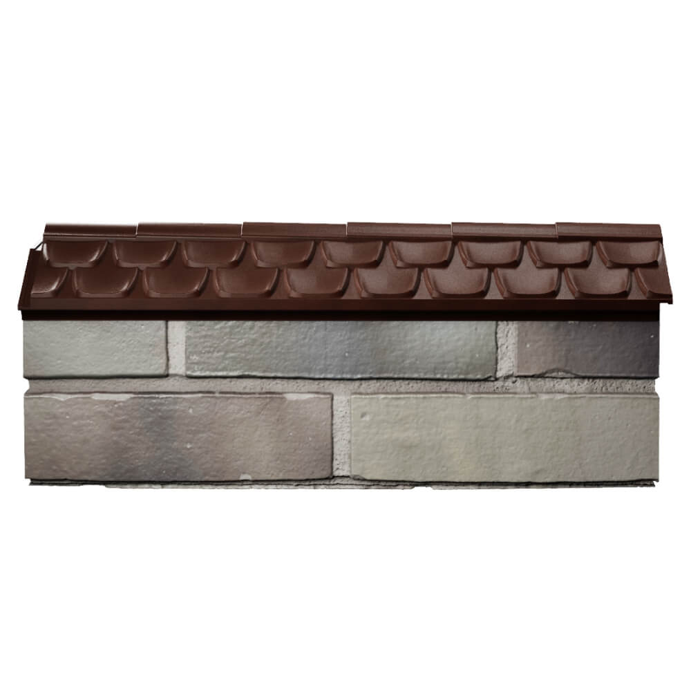 Парапет Zking Эльбрус Коричневый с посадкой на 0.5 кирпича (130мм) в Чайковском фото