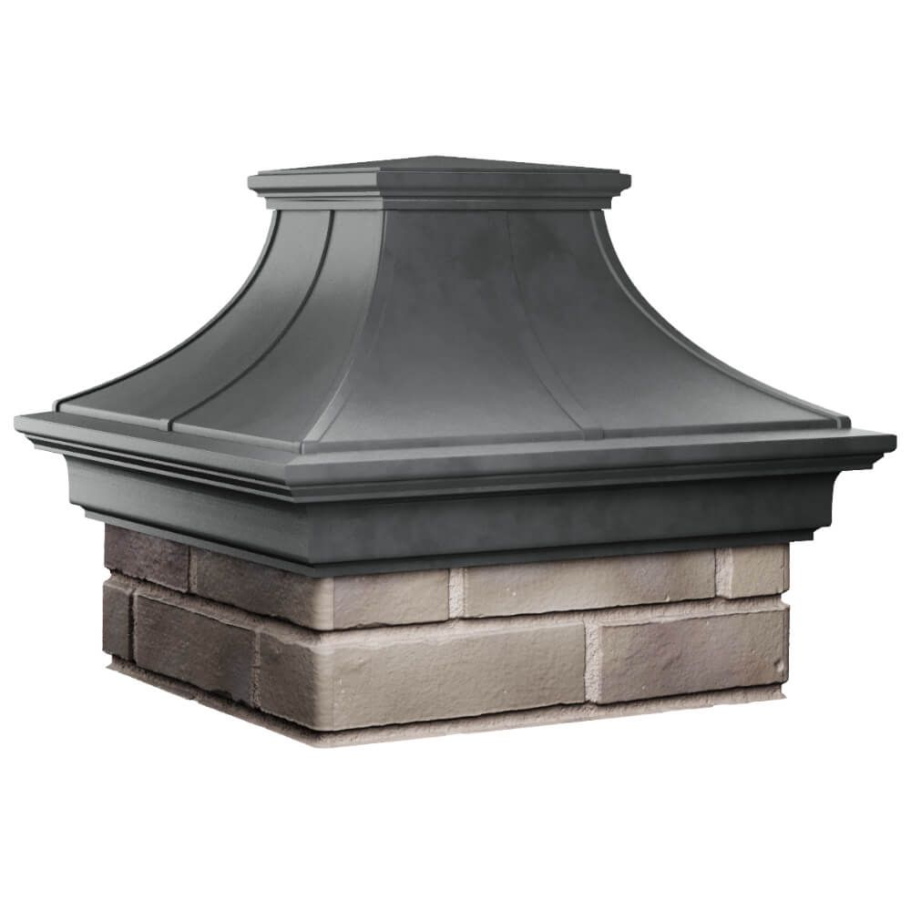 Колпак Zking Монблан Премиум Серый на столб 1.5х1.5 кирпича (385х385мм) в Чайковском фото