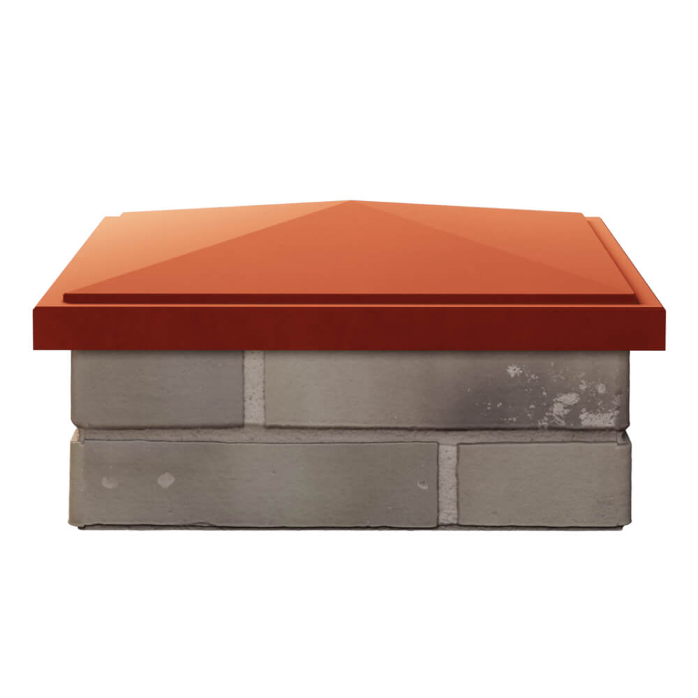 Колпак Zking БонаМоно Красный на столб 1.5х1.5 кирпича (385х385, 400х400мм) Чайковский фото