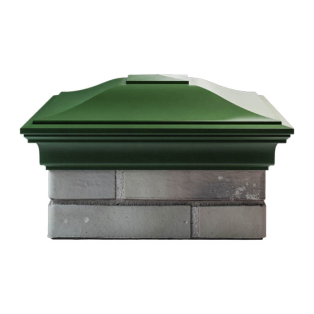 Колпак Zking Монблан Зеленый на столб 1.5х1.5 еврокирпича 0.7НФ (355х355мм) Чайковский фото