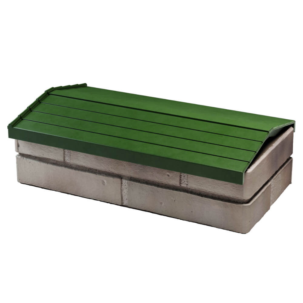 Парапет Zking Бона ХайТек Зеленый с посадкой на 1 кирпич (200/225/255мм) в Чайковском фото