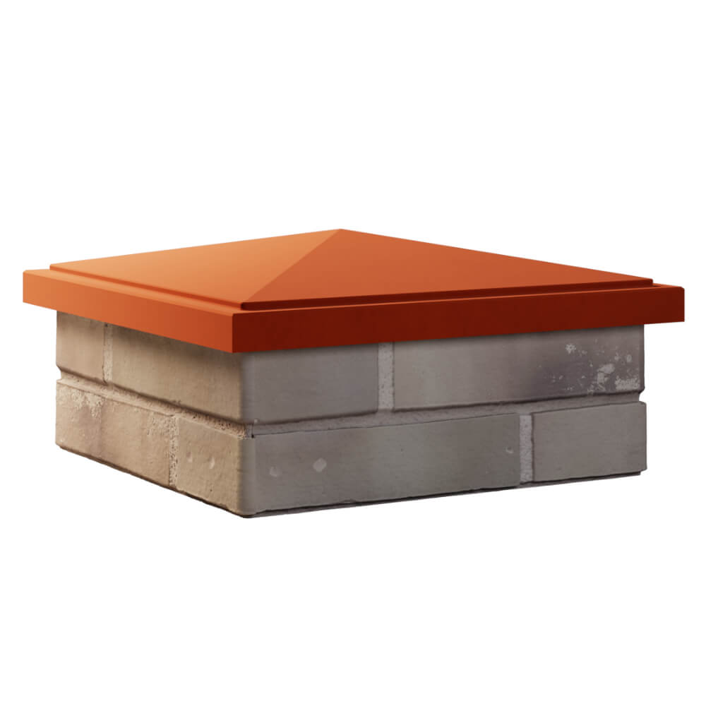 Колпак Zking БонаМоно Красный на столб 1.5х1.5 кирпича (385х385, 400х400мм) в Чайковском фото