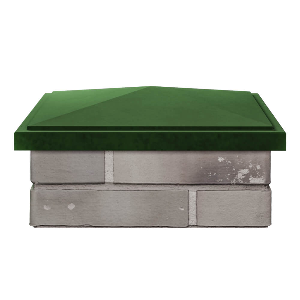 Колпак Zking БонаМоно Зеленый на столб 1.5х1.5 кирпича (385х385, 400х400мм) Чайковский фото