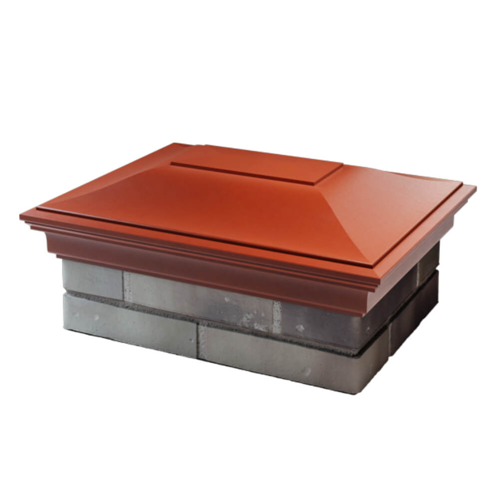 Колпак Zking Монблан Красный на столб 2х1.5 кирпича (515х385мм) в Чайковском фото