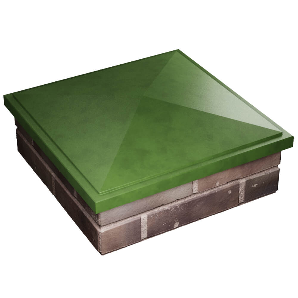 Колпак Zking БонаМоно Зеленый на столб 2х2 кирпича (515х515, 530х530мм) в Чайковском фото