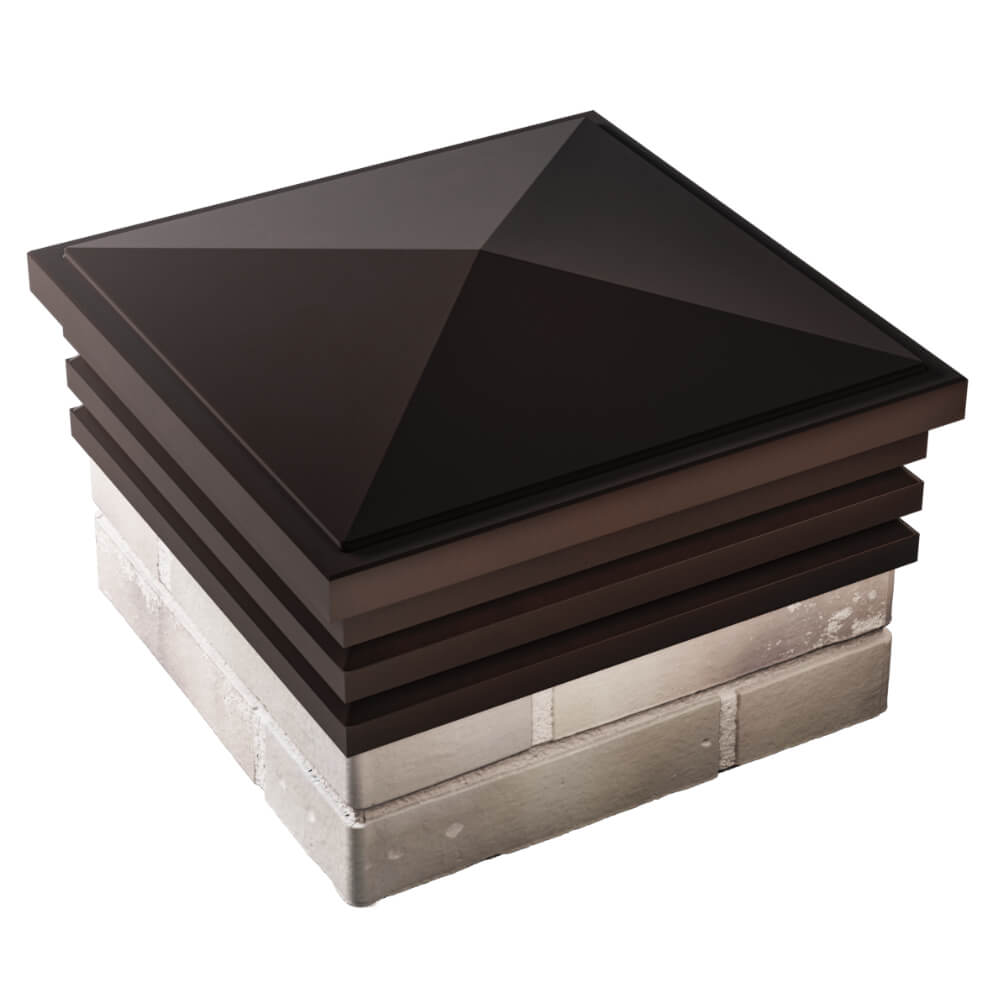 Колпак Zking Бона ХайТек Коричневый на столб 1.5х1.5 кирпича (385х385мм) в Чайковском фото