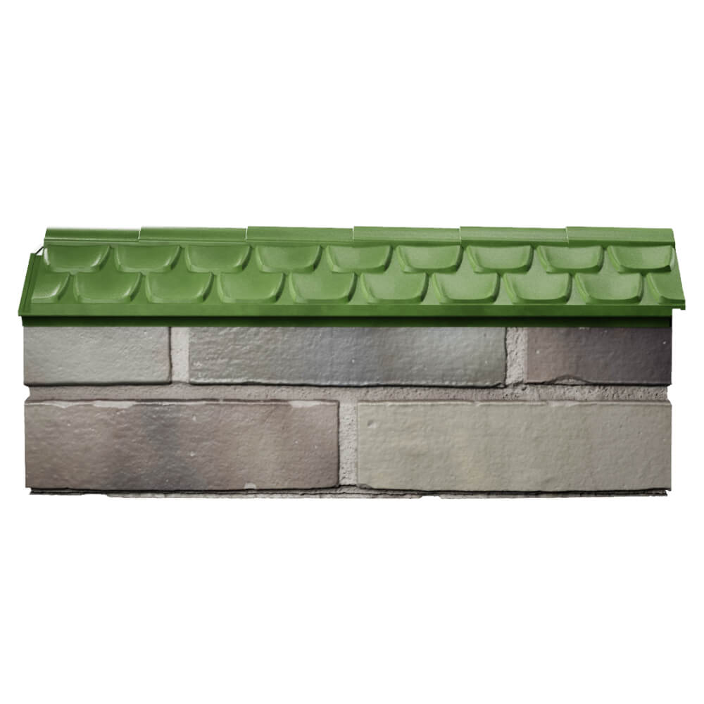 Парапет Zking Эльбрус Зеленый с посадкой на 0.5 кирпича (130мм) в Чайковском фото