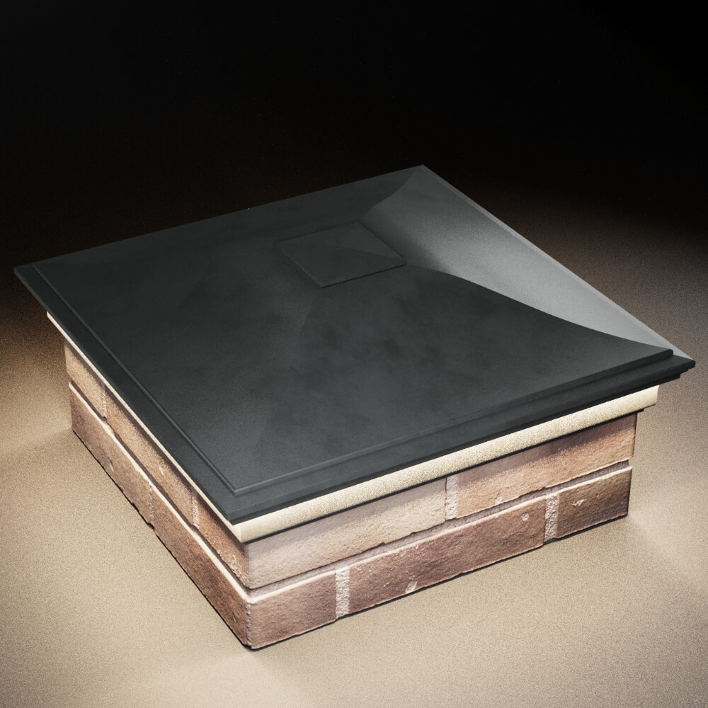 Колпак Zking Монблан Серый на столб 2х2 кирпича (515х515мм) c подсветкой в Чайковском фото