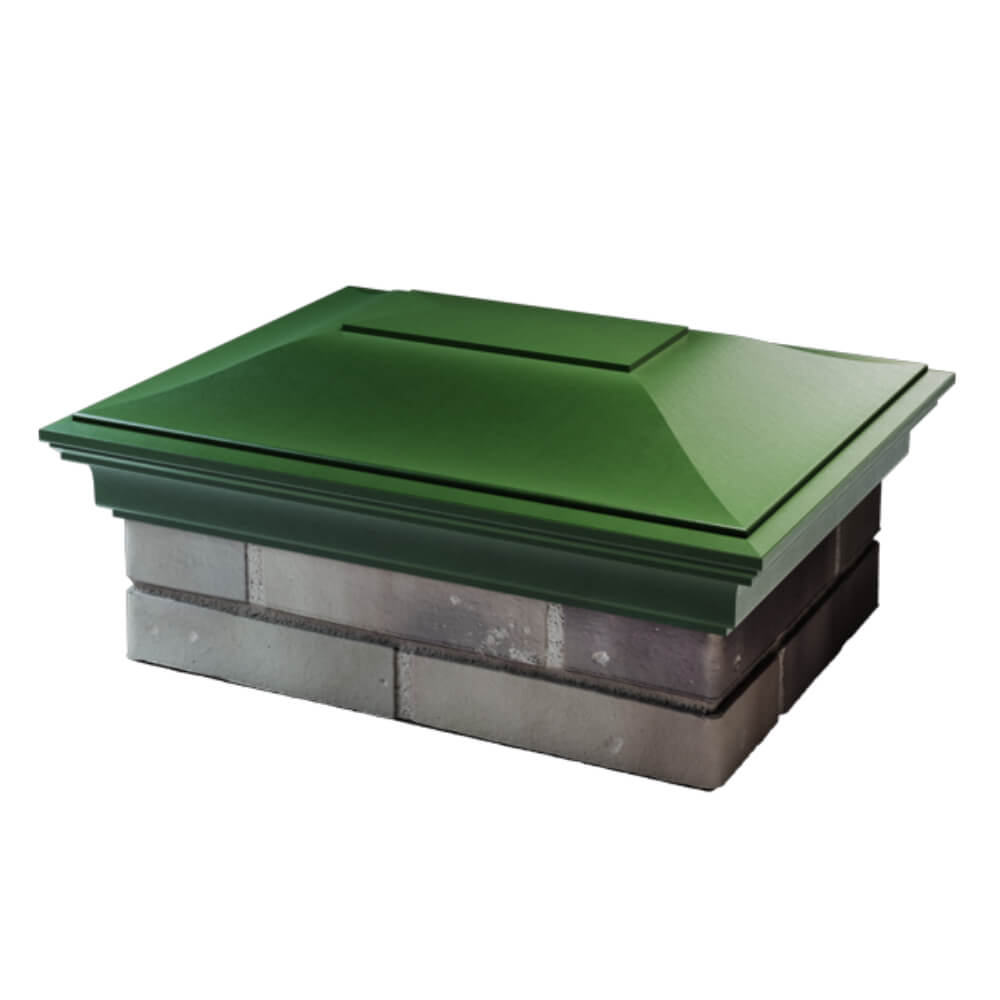 Колпак Zking Монблан Зеленый на столб 2х1.5 кирпича (515х385мм) в Чайковском фото