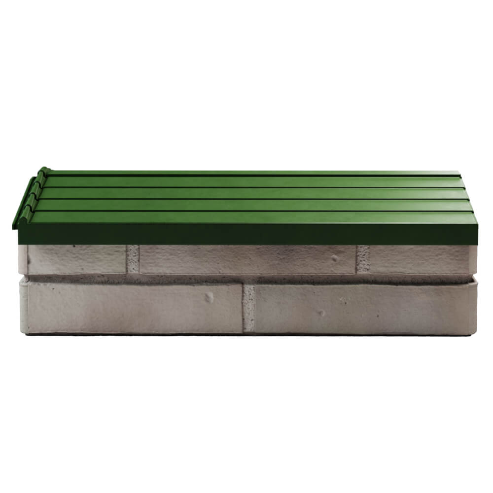 Парапет Zking Бона ХайТек Зеленый с посадкой на 1 кирпич (200/225/255мм) в Чайковском фото