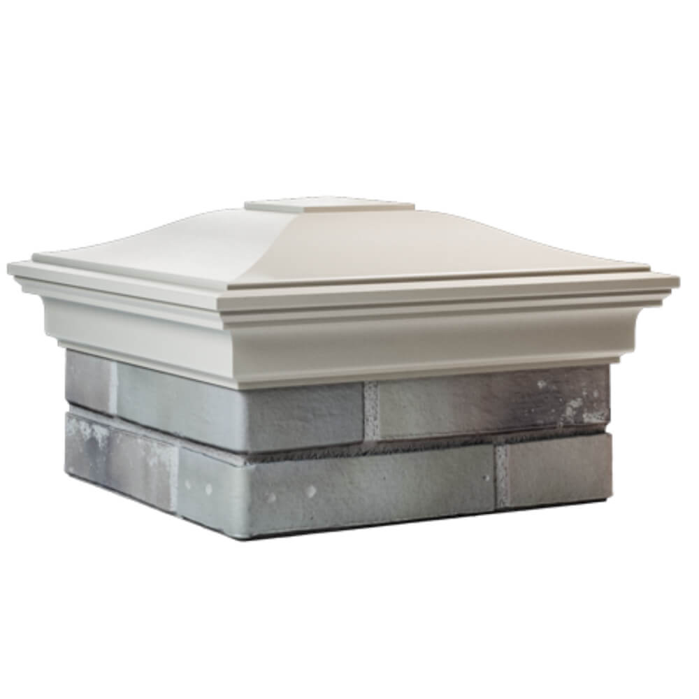 Колпак Zking Монблан Бежевый на столб 1.5х1.5 кирпича (385х385мм) в Чайковском фото