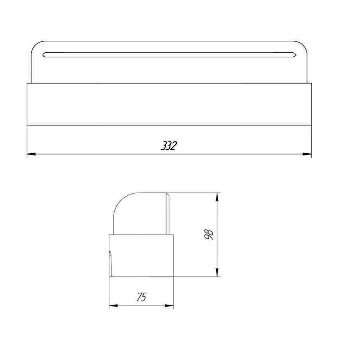 LED Светильник для шаговой плиты STONE Светлая Галька 330х75х98мм в Чайковском фото