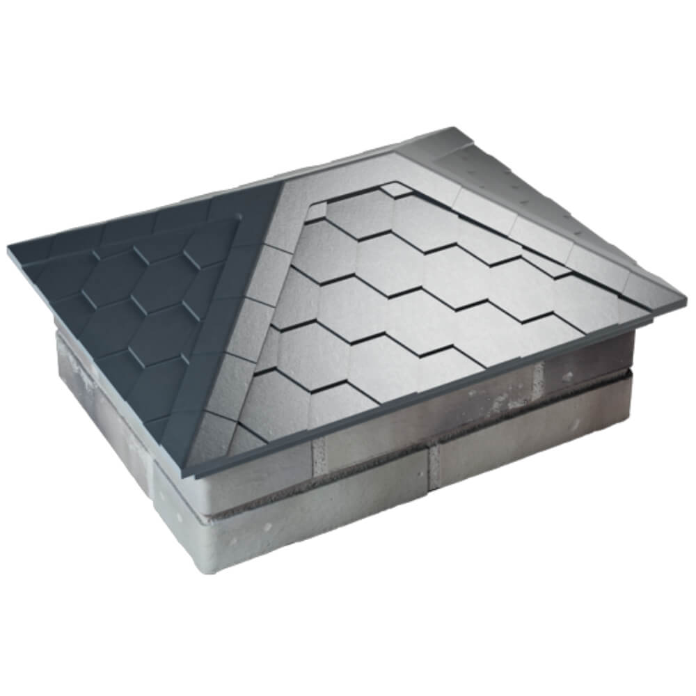 Колпак Zking Эверест Серый на столб 2х1.5 кирпича (520х390мм) Чайковский фото