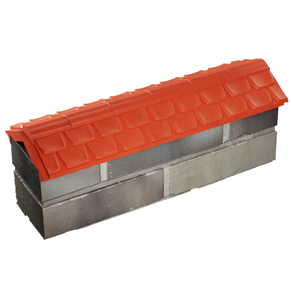 Парапет Zking Эльбрус Красный с посадкой на 0.5 кирпича (130мм) в Чайковском фото