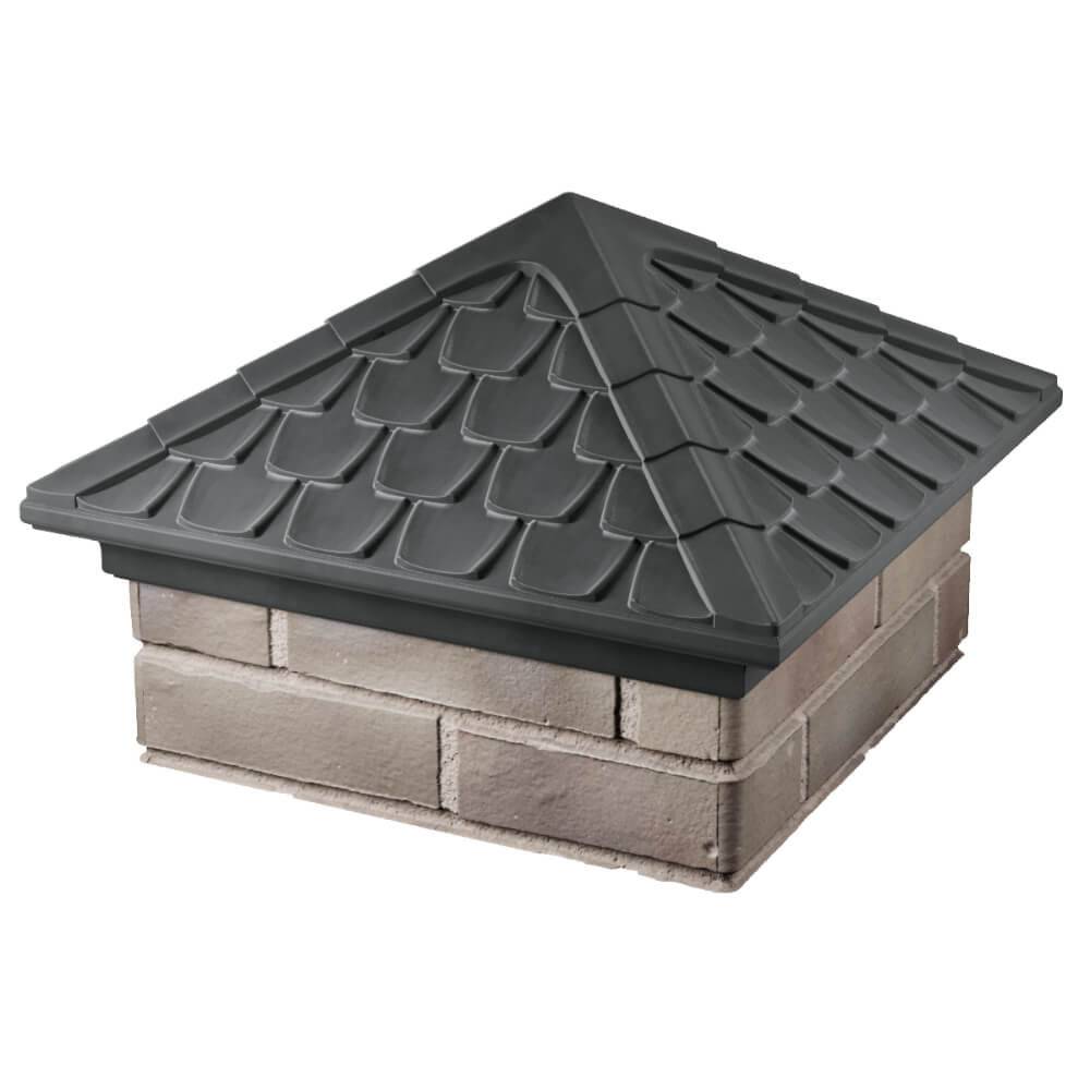 Колпак Zking Эльбрус Серый на столб 1.5х1.5 кирпича (385х385мм) в Чайковском фото