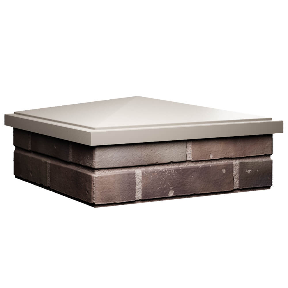 Колпак Zking БонаМоно Бежевый на столб 2х2 кирпича (515х515, 530х530мм) в Чайковском фото