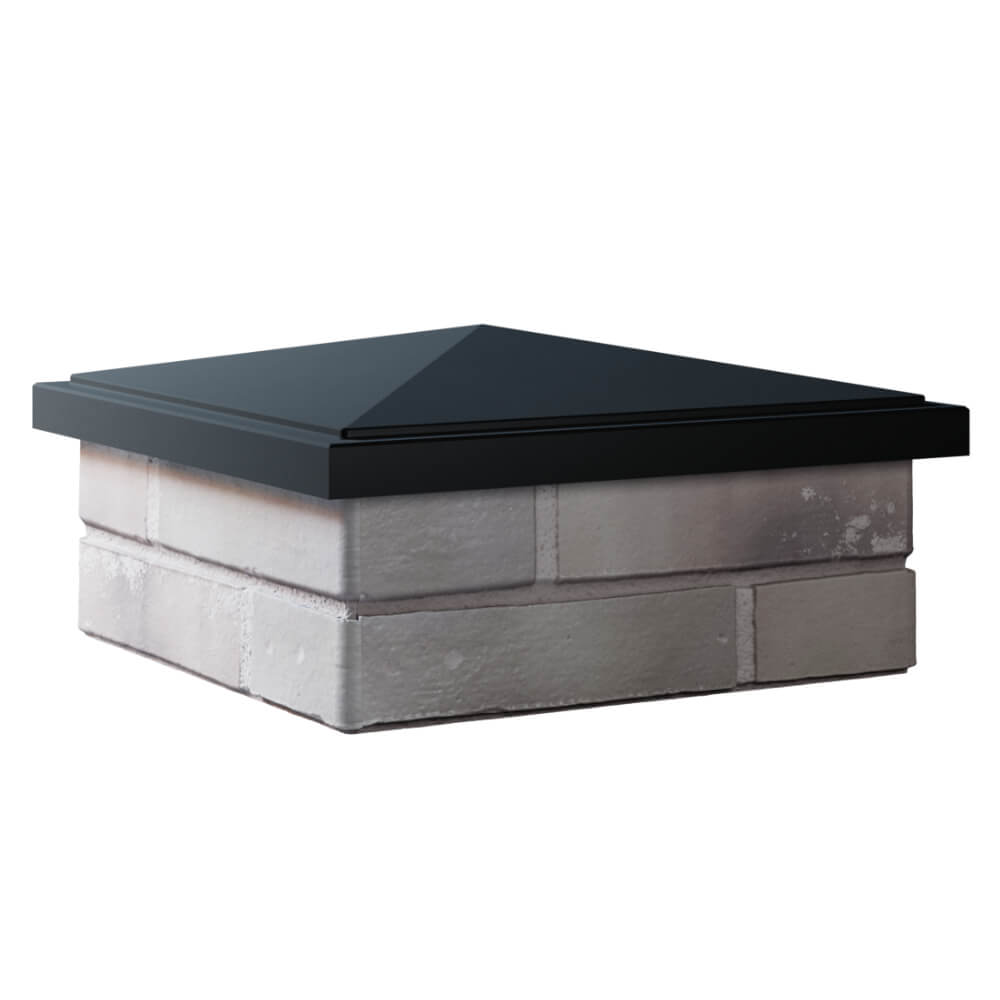 Колпак Zking БонаМоно Черный на столб 1.5х1.5 кирпича (385х385, 400х400мм) в Чайковском фото