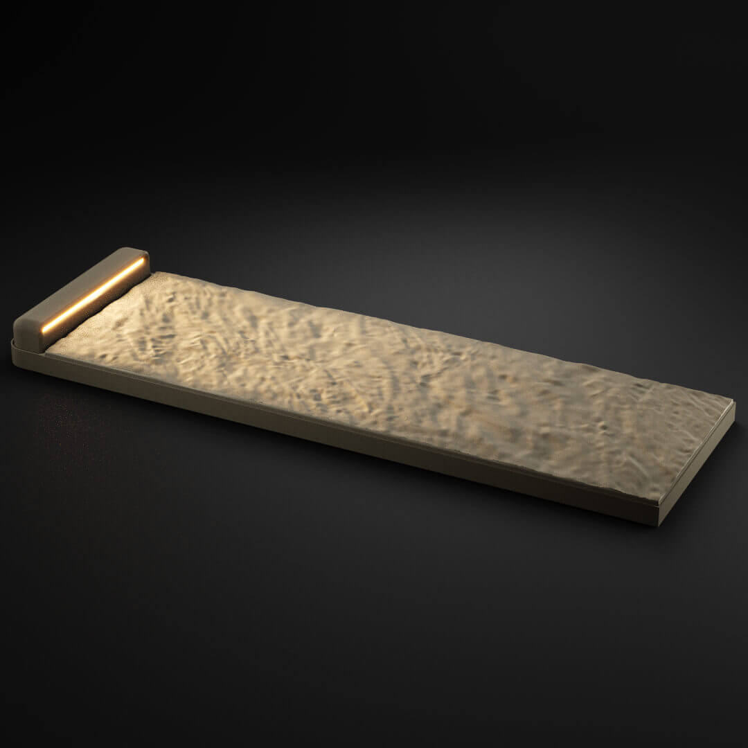 LED Светильник для шаговой плиты STONE Светлая Галька 330х75х98мм в Чайковском фото