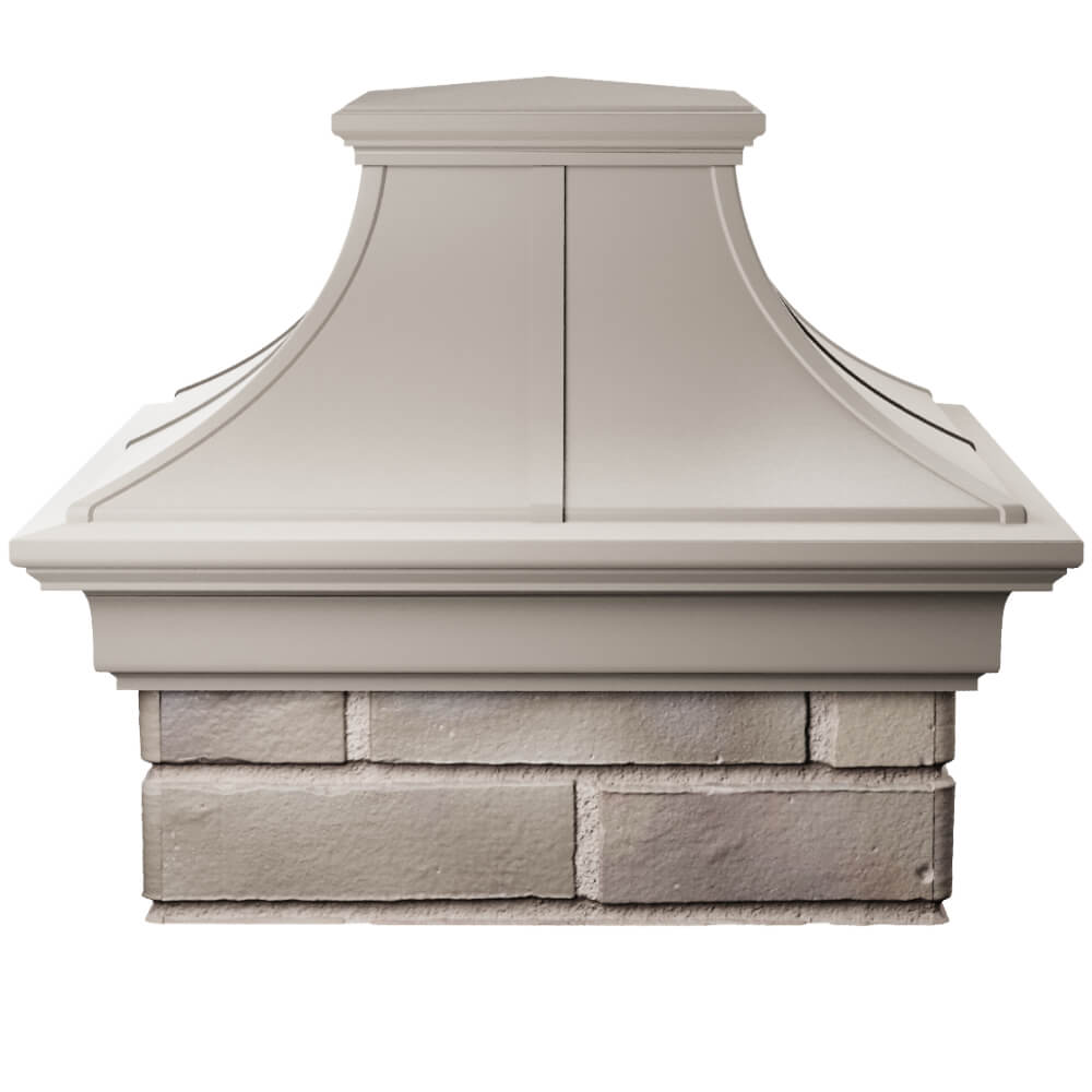 Колпак Zking Монблан Премиум Бежевый на столб 1.5х1.5 кирпича (385х385мм) Чайковский фото