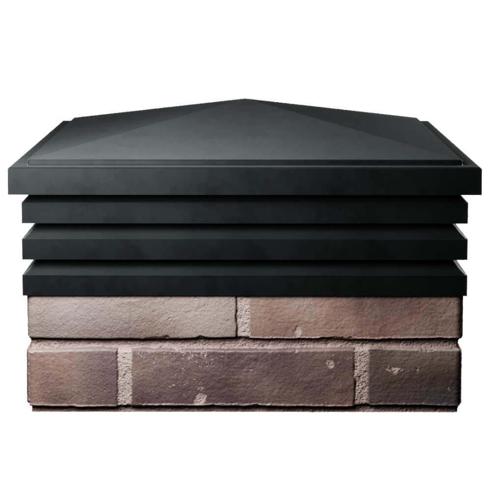 Колпак Zking Бона ХайТек Черный на столб 2х2 кирпича (513х513мм) Чайковский фото