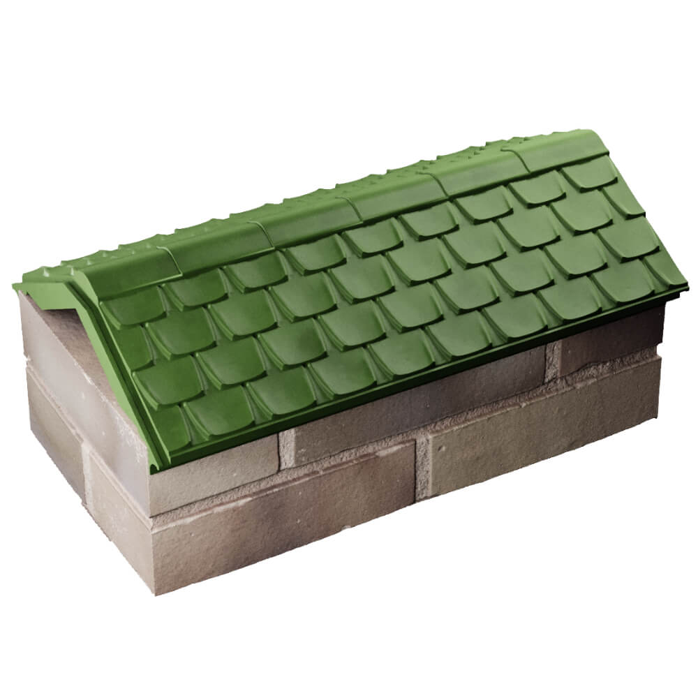 Парапет Zking Эльбрус Зеленый с посадкой на 1 кирпич (255мм) в Чайковском фото