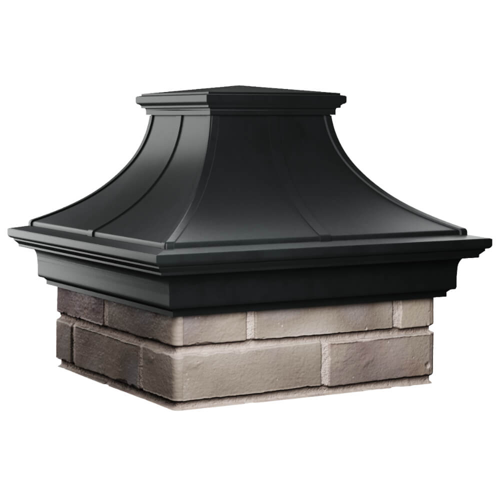 Колпак Zking Монблан Премиум Черный на столб 1.5х1.5 кирпича (385х385мм) в Чайковском фото