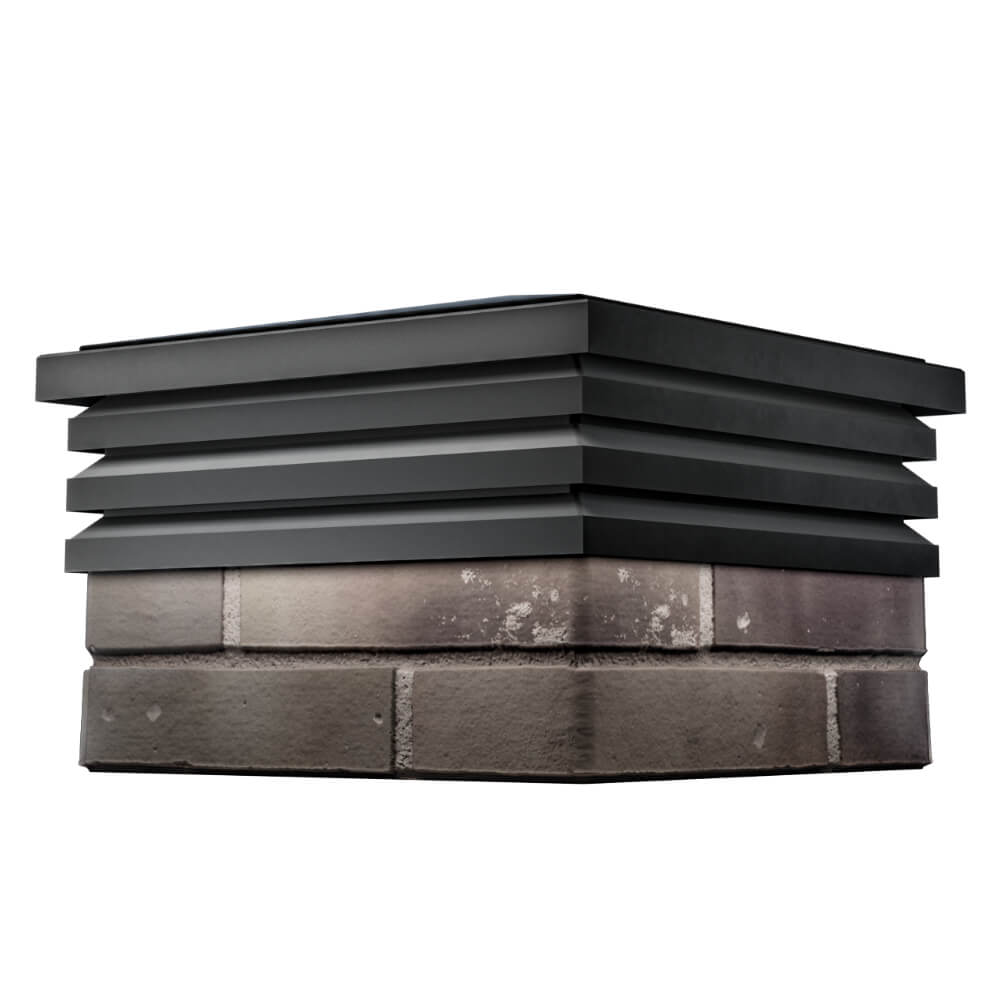 Колпак Zking Бона ХайТек Черный на столб 1.5х1.5 кирпича (385х385мм) в Чайковском фото