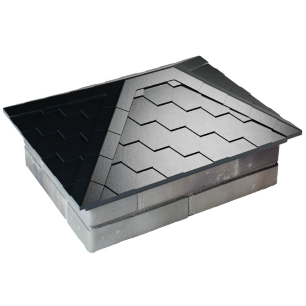 Колпак Zking Эверест Черный на столб 2х1.5 кирпича (520х390мм) Чайковский фото