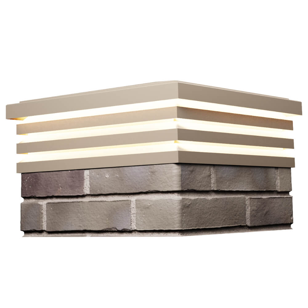 Колпак Zking Бона ХайТек Бежевый на столб 1.5х1.5 кирпича (385х385мм) с подсветкой в Чайковском фото