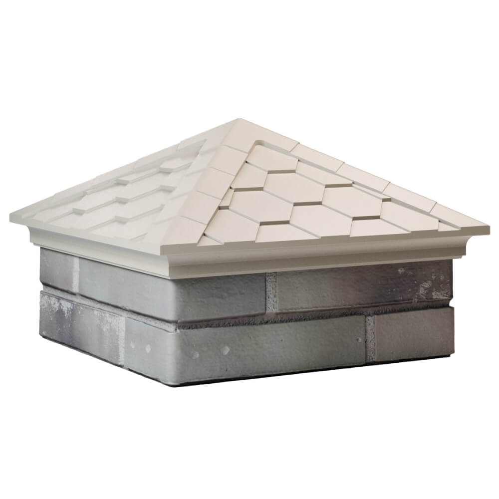 Колпак Zking Эверест Бежевый на столб 1.5х1.5 кирпича (390х390мм) в Чайковском фото