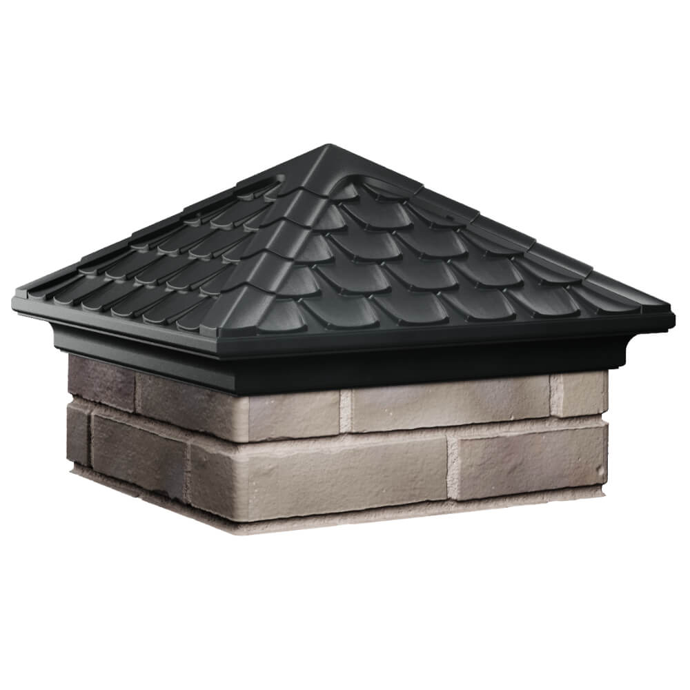 Колпак Zking Эльбрус Черный на столб 1.5х1.5 кирпича (385х385мм) в Чайковском фото