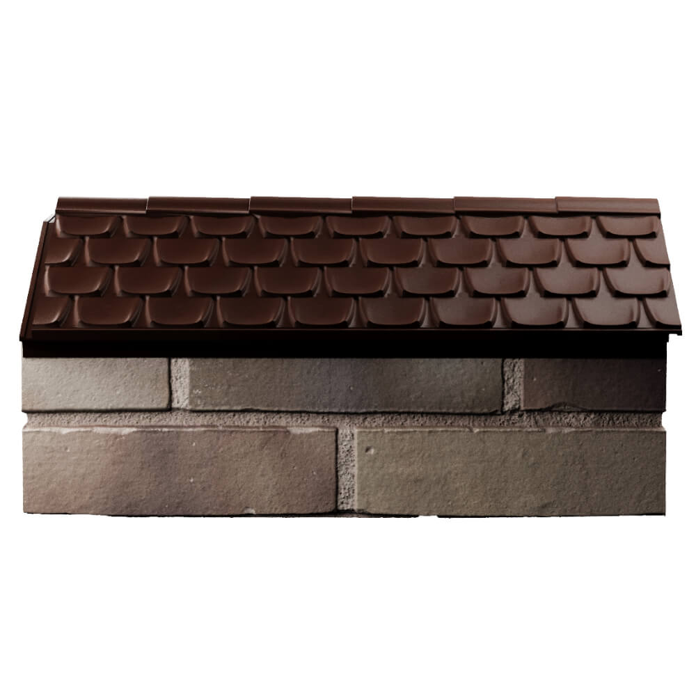 Парапет Zking Эльбрус Коричневый с посадкой на 1 кирпич (255мм) в Чайковском фото