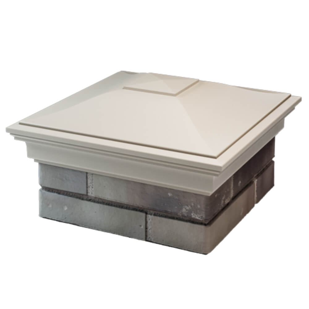 Колпак Zking Монблан Бежевый на столб 1.5х1.5 кирпича (385х385мм) в Чайковском фото