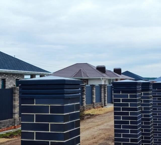 Колпак Zking Бона ХайТек Серый на столб 1.5х1.5 кирпича (385х385мм) в Чайковском фото