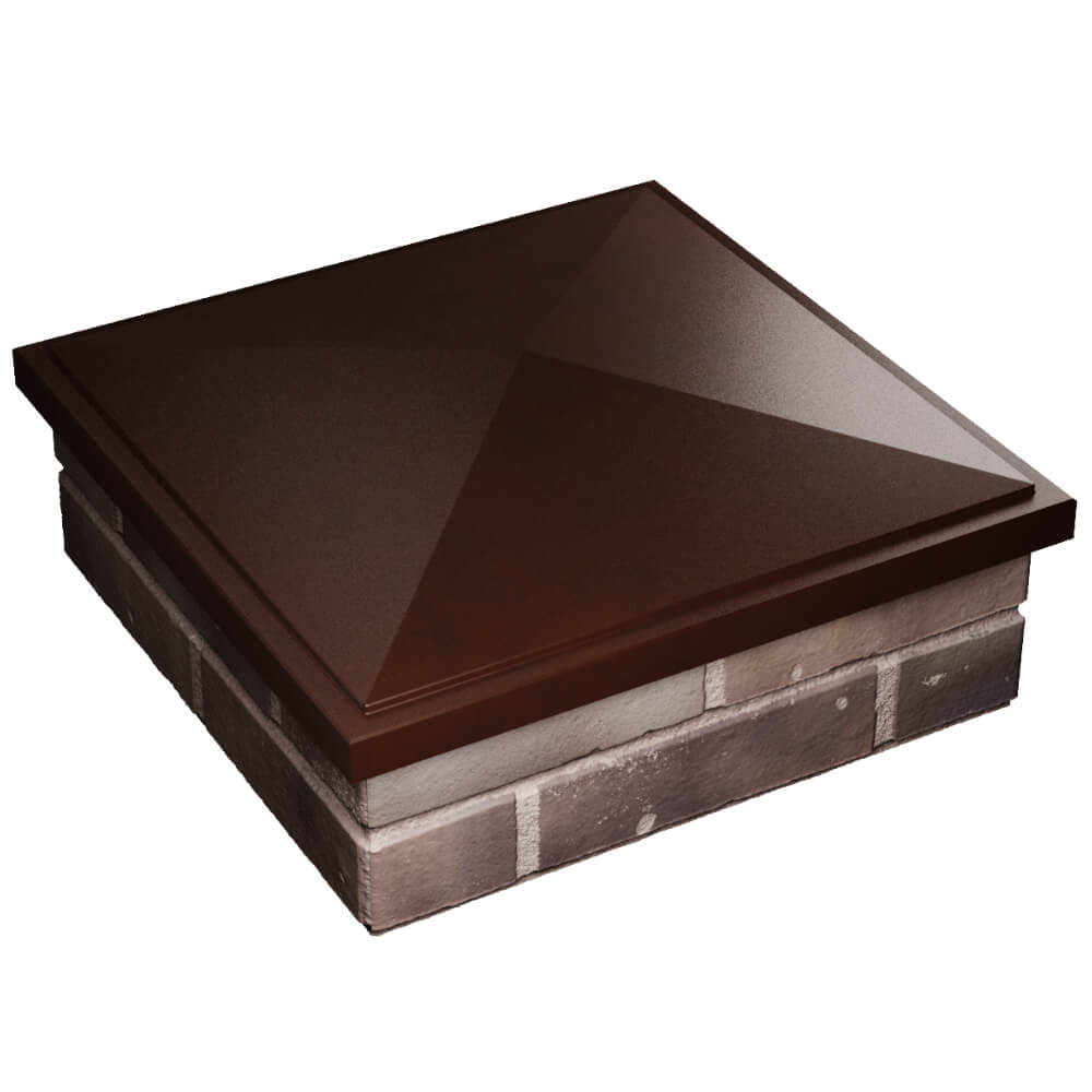 Колпак Zking БонаМоно Коричневый на столб 2х2 кирпича (515х515, 530х530мм) в Чайковском фото