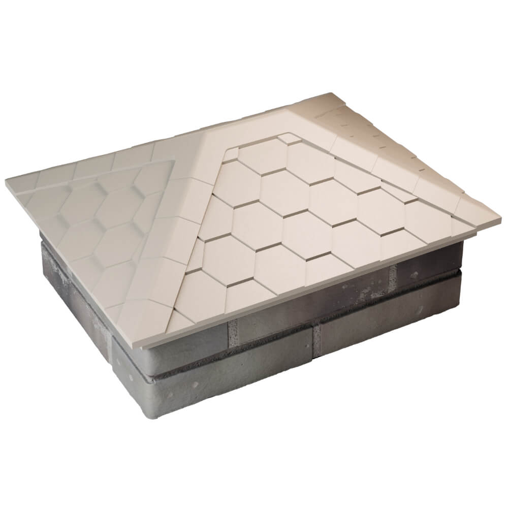 Колпак Zking Эверест Бежевый на столб 2х1.5 кирпича (520х390мм) Чайковский фото