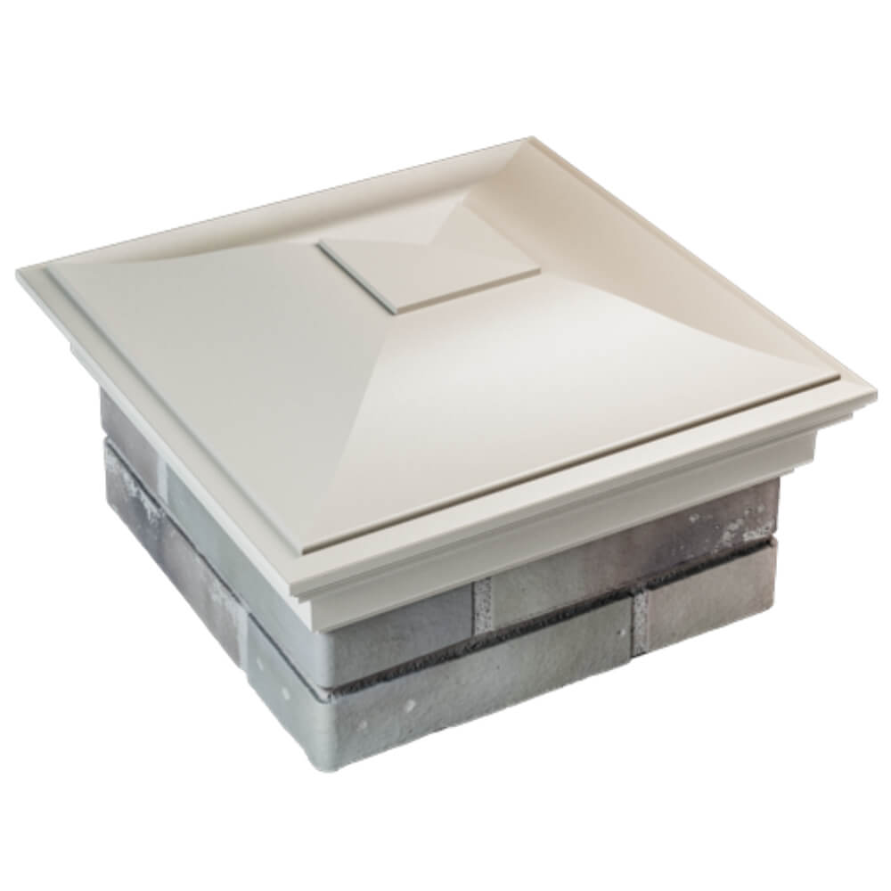 Колпак Zking Монблан Бежевый на столб 1.5х1.5 кирпича (385х385мм) в Чайковском фото