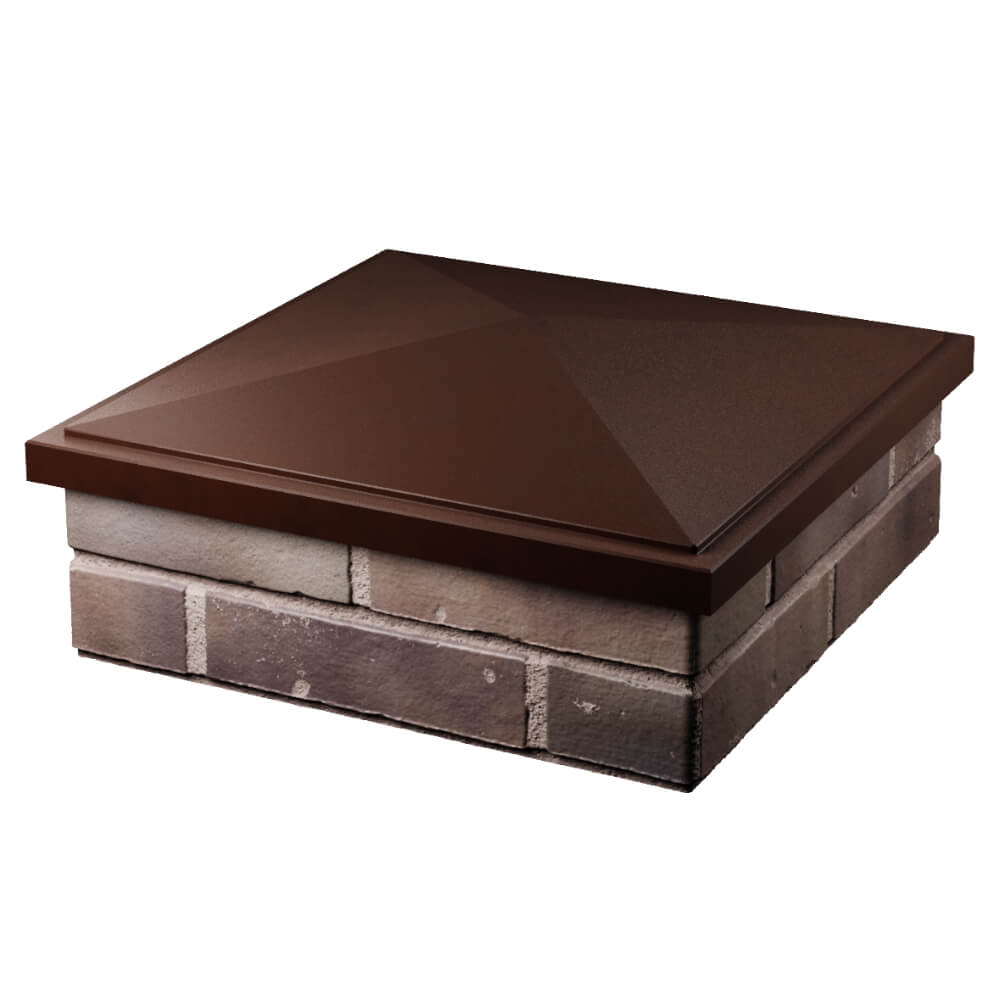 Колпак Zking БонаМоно Коричневый на столб 2х2 кирпича (515х515, 530х530мм) в Чайковском фото