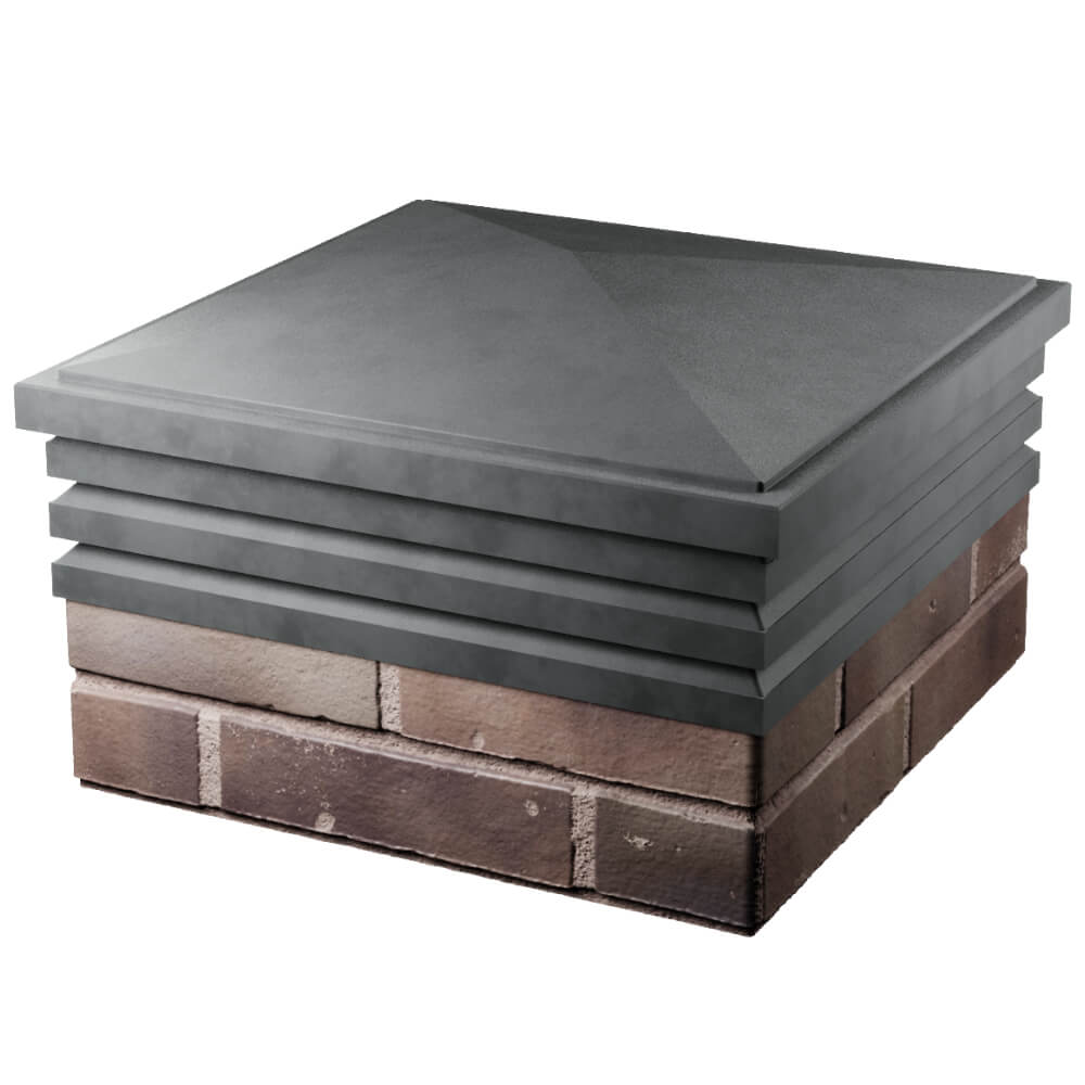 Колпак Zking Бона ХайТек Серый на столб 2х2 кирпича (513х513мм) в Чайковском фото