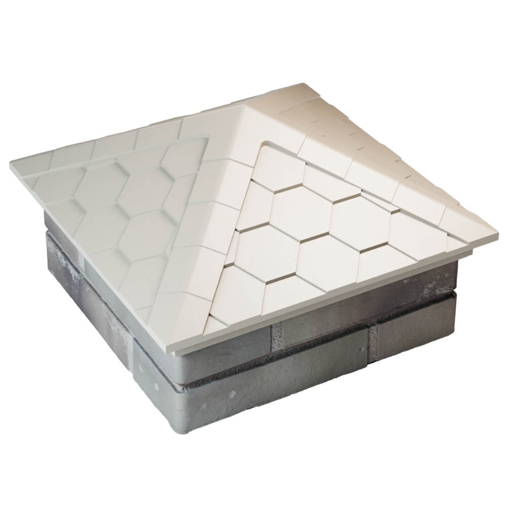 Колпак Zking Эверест Бежевый на столб 1.5х1.5 кирпича (390х390мм) в Чайковском фото