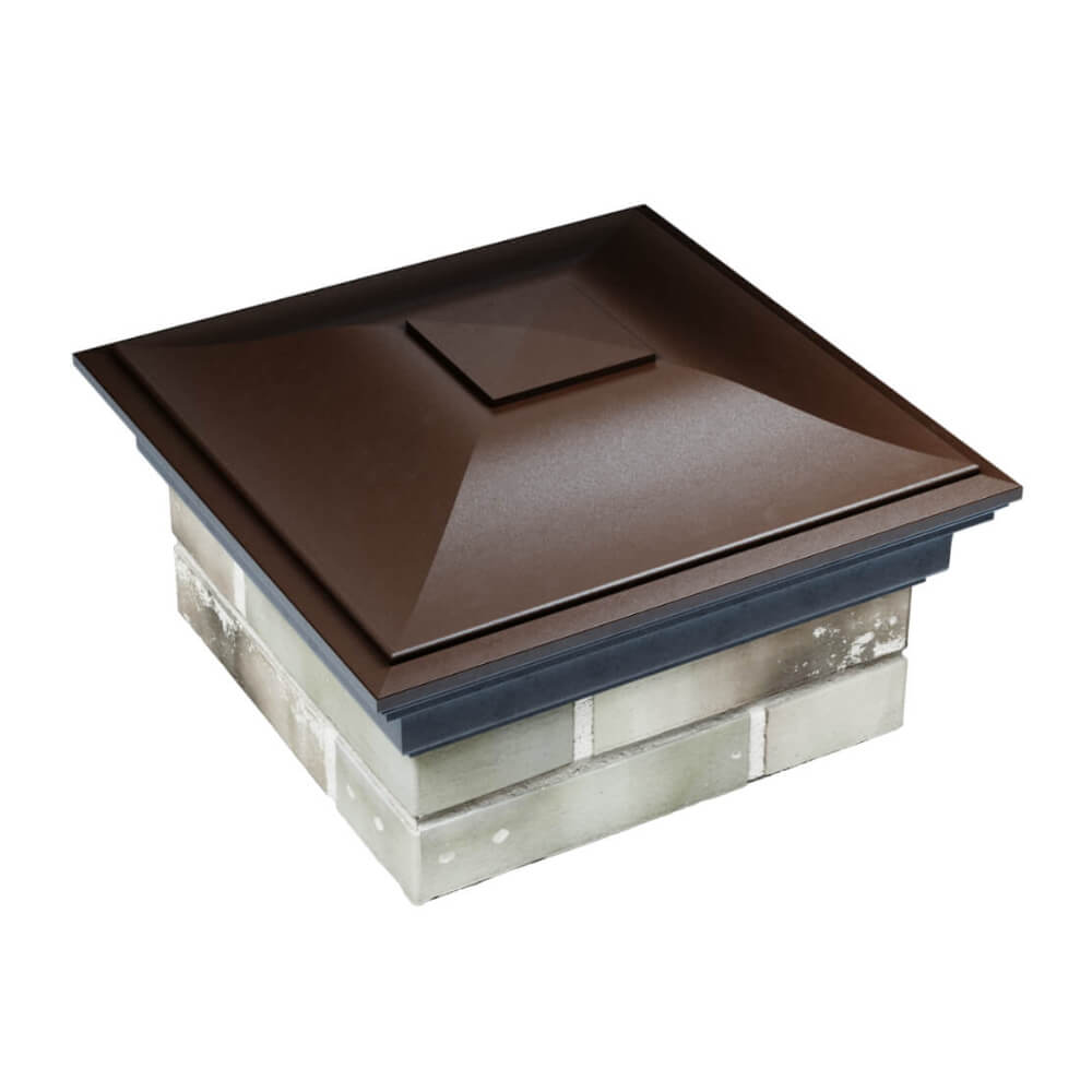 Колпак Zking Монблан Коричневый на столб 1.5х1.5 еврокирпича 0.7НФ (355х355мм) в Чайковском фото