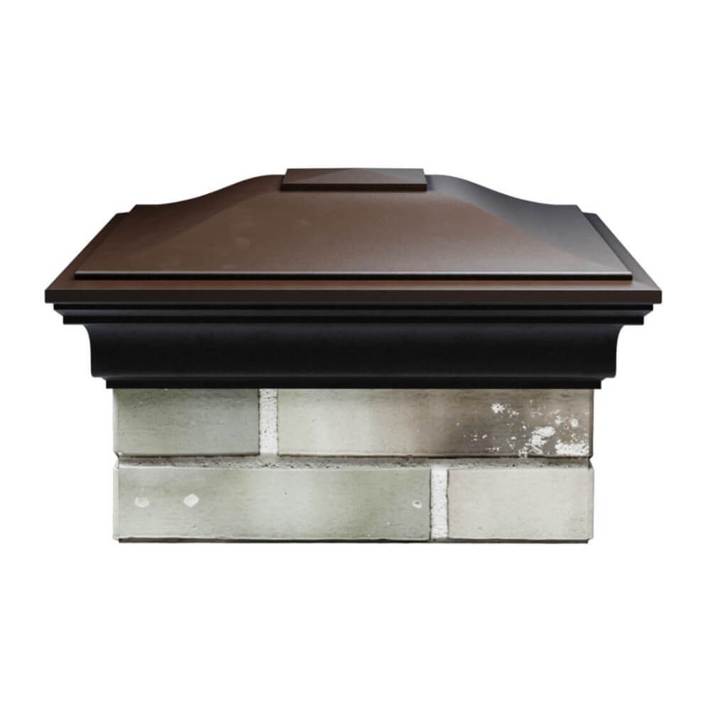 Колпак Zking Монблан Коричневый на столб 1.5х1.5 еврокирпича 0.7НФ (355х355мм) Чайковский фото