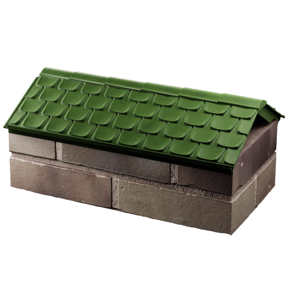 Парапет Zking Эльбрус Зеленый с посадкой на 1 кирпич (255мм) в Чайковском фото