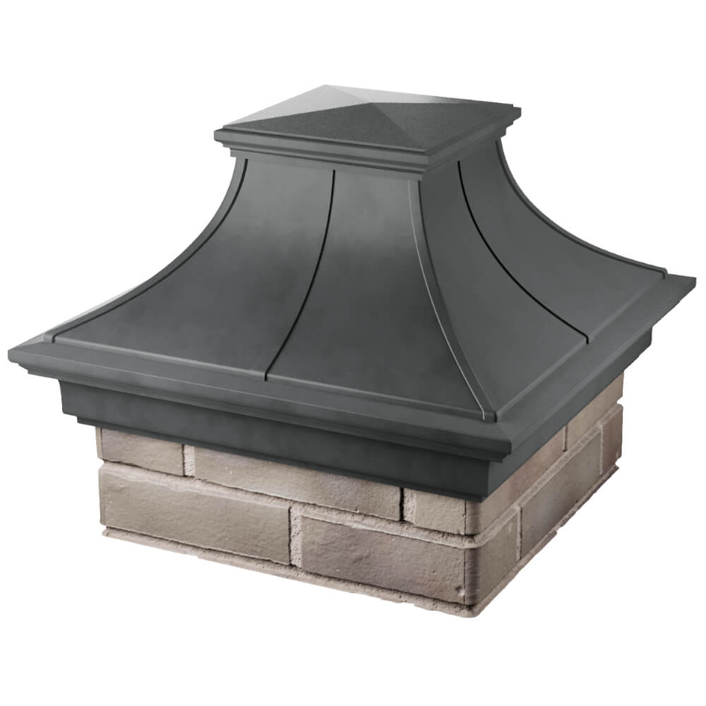 Колпак Zking Монблан Премиум Серый на столб 1.5х1.5 кирпича (385х385мм) в Чайковском фото
