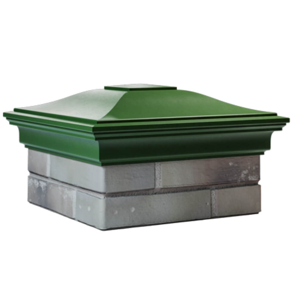 Колпак Zking Монблан Зеленый на столб 1.5х1.5 кирпича (385х385мм) в Чайковском фото