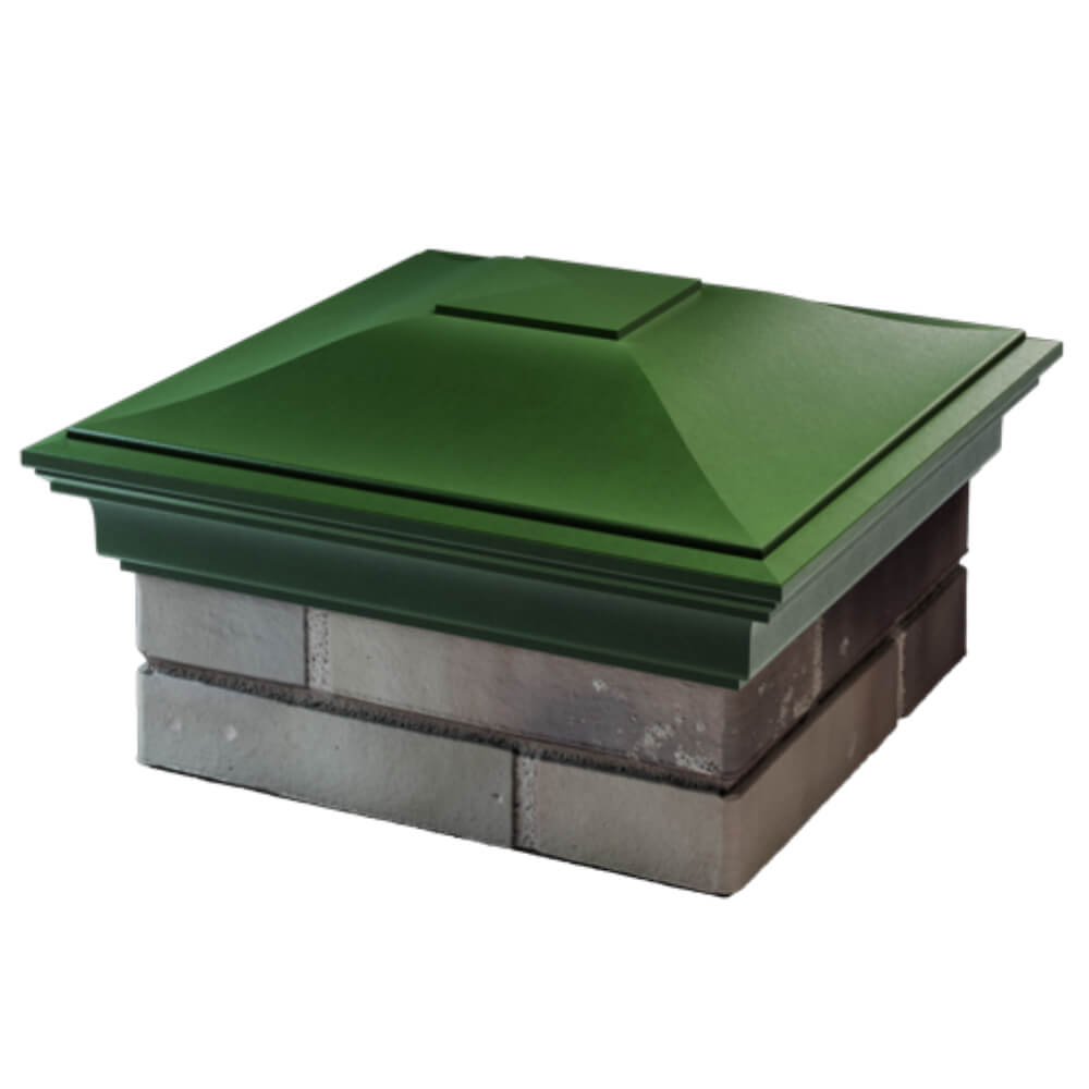 Колпак Zking Монблан Зеленый на столб 1.5х1.5 кирпича (385х385мм) в Чайковском фото